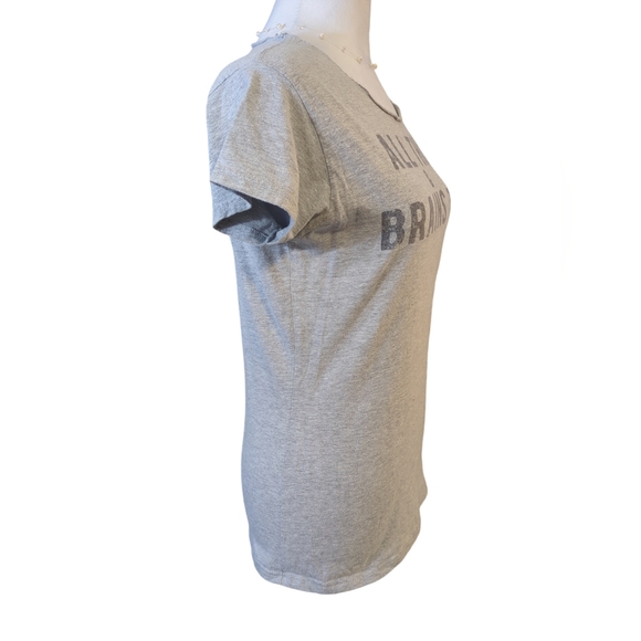 Chummy tees color Gray design All This & Brains too size M - Picture 3 of 4